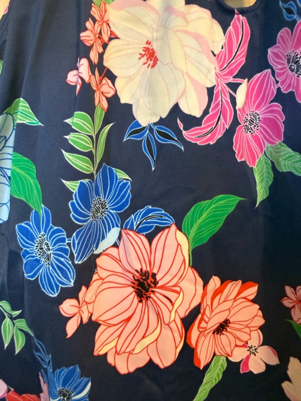 ⭐️Liz Claiborne Navy Floral Tankini Halter One-Piece - Picture 3 of 9